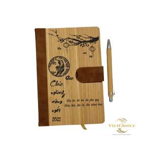 Prix abordable de haute qualité 100% couverture en bambou naturel cahier bureau papeterie fabricant de Vietchoice fabriqué au Viet Nam - Product Image 4