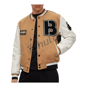 Blouson bombardier de baseball classique Varsity Letterman pour hommes Design streetwear élégant avec broderie personnalisée pour la marque d'hiver - Product Image 1