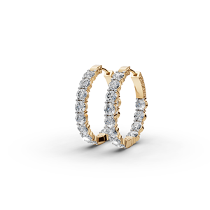 Lab-Grown Diamond Hoop <b>Earrings</b> <b>Red</b> Carpet EarHoops - Product Image 1