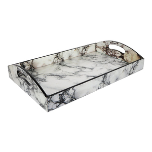 Nouvelle Arrivée - Plateau de Service en Marbre Style Américain Écologique pour Mariage, Vente Chaude, Nouveau Design Fait Main, Vente en Gros - Product Image 1