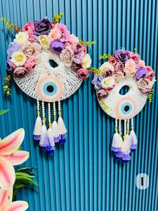 Décoration murale multicolore vibrante Shubh Labh, art textile fait main pour la décoration de la maison et les toiles de fond d'événements avec un design ethnique unique - Product Image 3