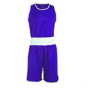 Ensemble de vêtements de boxe en polyester 100% - Haut, short et veste - Uniforme de boxe pakistanais - Shorts en polyester de haute qualité - Uniformes de boxe OEM 2025 - Product Image 3