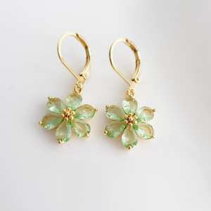 Purple Natural Sterling Silver Pear Cut Peridot Earrings Vintage Victorian Jewelry Gift for <b>Mum</b> - Product Image 1