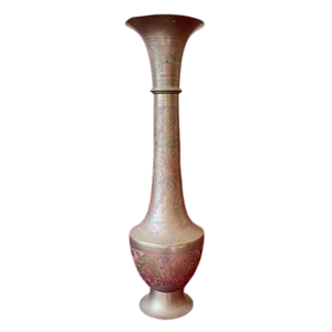 Jarrón de flores árabe vintage de latón de alta calidad, grabado con acabado pulido, para decoración del hogar y decoración de mesa. - Product Image 4