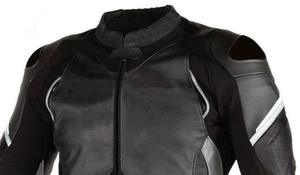 Chaqueta de moto para hombre, chaqueta de moto textil, chaqueta de montar de motorista de carreras en forro blanco - Product Image 3