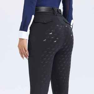 Winter Riding High Waist Velvet <b>Full</b> Seat Breeches Non <b>Slip</b> Double Sided Pockets Elasticity Breathability Horse Riding Breeches - Product Image 3