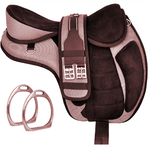 Cuir véritable unisexe, luxe, sport, équitation, durable, confortable, respirant, équitation à cheval, dressage occidental, bois/plastique - Product Image 6