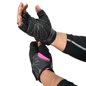 Unisex Adulto Levantamiento de Pesas Gimnasio Guantes Cuero Medio Dedo Antideslizante Transpirable Ajustable Correa de Muñeca para Gimnasio y Deportes al Aire Libre - Product Image 2