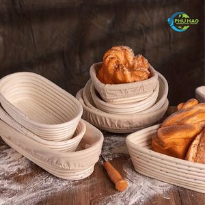 Eco-Friendly Handmade Natural Wicker Oval Rattan <b>BREAD</b> PROOFING <b>BASKET</b> Dough <b>Basket</b> From Vietnam Ideal for Rustic Artisan Loaves - Product Image 4