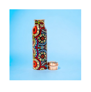 Botella de cobre con estampado de esmalte personalizado Botella con estampado de esmalte de agua potable Nueva llegada disponible en botella de embalaje asequible - Product Image 3