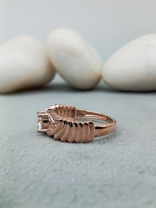 14K ของแข็งสีขาวสีเหลืองทอง VVS เพชรที่เจียระไนสีเขียวมรกตได้รับการรับรองว่าเป็นรัศมีหมั้นและแต่งงานชุดแหวนแต่งงาน3.0 CT - Product Image 2