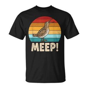 T-shirt vintage americana con meme del Woodcock con il meme 'Meep Bird' che dice 'Meep Bird' - T-shirt promozionale con il Woodcock - Product Image 1