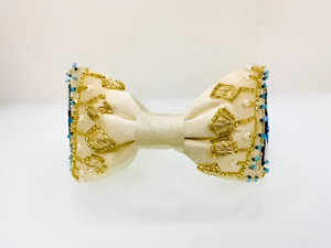 Diadema Bordada a Mano con Lentejuelas Blancas y Doradas, Accesorio para el Cabello de Moda, Uso Personalizado para Mujeres y Niñas - Product Image 2