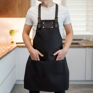 Delantal de Chef de Cintura de lona de algodón de primera calidad, delantal de trabajo de cocina/horneado sin mangas, correa ajustable, uso comercial de alimentos - Product Image 5