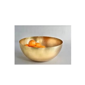 Bol à fruits en cuivre naturel vaisselle pour salade de fruits nouilles riz soupe ustensile de cuisine pour taille personnalisée prix pas cher - Product Image 1