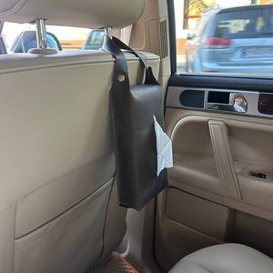 Funda de cuero para caja de pañuelos, elegante soporte rectangular para Hotel con fondo magnético para baño, dormitorio u oficina, - Product Image 2