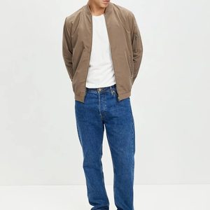 Chaquetas de bombardero de lona para hombre de alta calidad, cuello levantado, secado rápido, impermeables, mangas completas, Impresión de logotipo personalizado, ropa de calle de invierno - Product Image 6