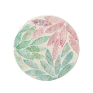 Handmade Mother of Pearl Coaster Set for Beverage <b>Protection</b> and Classic Style <b>Table</b> Decoration - Product Image 2