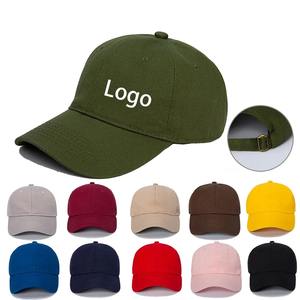 Gorras de béisbol para hombre ajustable color sólido casual sombrilla sombrero gorras de algodón bordado personalizado Impresión logotipo - Product Image 1
