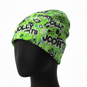 Women <b>Beanie</b> Cap Soft Fabric Neon <b>Green</b> Printed Design Custom Logo Printing for Sports Winter Outdoor Wear Jacquard <b>Beanies</b> Cap - Product Image 4