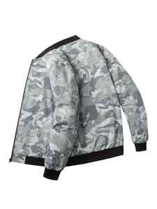 Blouson aviateur unisexe en toile enduite pour hommes en peau de mouton véritable et résistante Service OEM grande taille Logo à l'avant personnalisable - Product Image 2