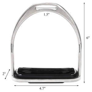 Horse Riding Stirrups Metal <b>Hose</b> Saddle Stirrups Non Slip <b>Rubber</b> Pads Equestrian Safety Stirrups Knee Ankle Support Shock - Product Image 2