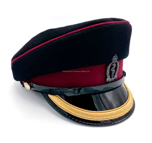Casquette brodée à la main, chapeau d'uniforme marine personnalisé, bordure argentée, couvre-chef professionnel pour tenue de cérémonie en provenance du Pakistan - Product Image 6
