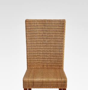 Silla de Comedor de Ratán de Alta Calidad con Estructura de Caoba, Silla de Comedor de Madera para Exteriores - Product Image 5