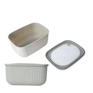 Juego de almacenamiento de alimentos anidado rectangular de 4 piezas al por mayor, plástico transparente impreso personalizado para mascotas en plástico, fabricante de Vietnam - Product Image 1