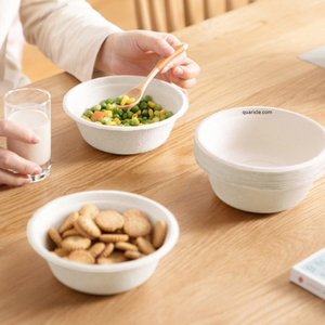 Tazones de sopa de pulpa de bagazo de caña de azúcar de 7 oz 8 oz modernos blancos desechables ecológicos de alta calidad económicos para fiestas - Product Image 6