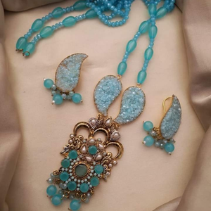 2024 Beautiful Design Women's Stainless Steel Jewelry Sets Antique Necklace Earrings Adults <b>Wedding</b> Party Gifts - Product Image 3