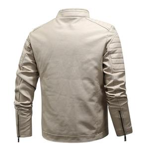 2025New European American Biker Cross-Border Chaqueta de cuero para hombre con forro polar Chaqueta de talla grande - Product Image 2