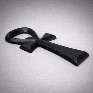 Ouvre-bouteille en fonte en forme de croix Ankh, motif symbole égyptien, prise en main robuste, finition durable, parfait pour la maison, le bar, la cuisine et la décoration - Product Image 2