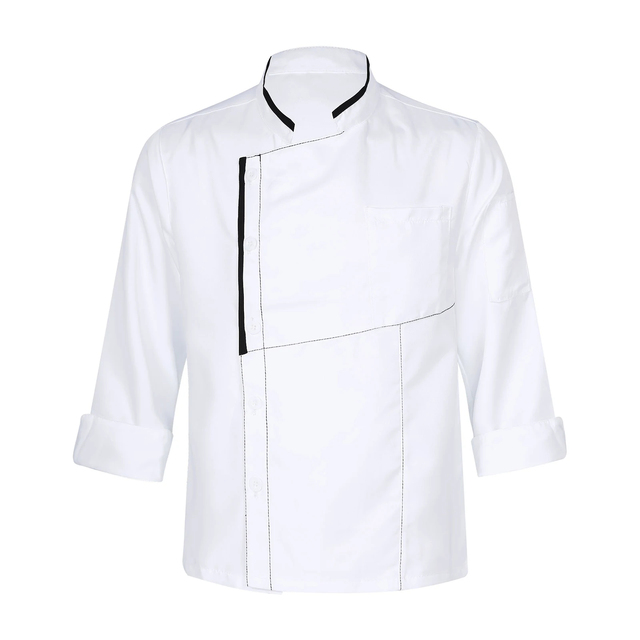 Unisex Waterproof Cotton Chef Overcoat Plus Size Kitchen Jacket Turtleneck Collar Eco-Friendly for Hotel Restaurant Cooking Chef