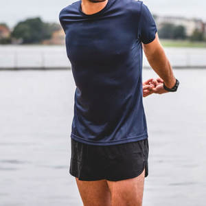 Pantalones cortos de gimnasio de cintura alta para hombre superventas patrón sólido estilo de calle logotipo personalizado cintura elástica transpirable calidad no tejida - Product Image 6