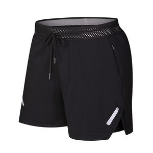 CALIDAD PREMIUM 2025 High Street Fitness Training Shorts Pantalones cortos de malla elástica transpirables ligeros Patrón sólido para hombres - Product Image 2