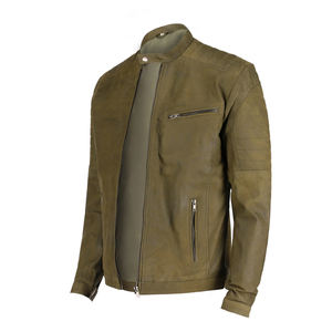 Chaqueta de cuero de piel de vaca Premium 100% para hombre, chaqueta de alta calidad, superventas, alta fabricación - Product Image 3