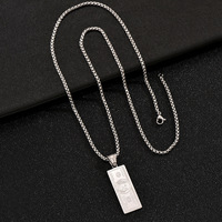 Collier Pendentif Dollar Américain 100 $ en Acier Inoxydable Plaqué Or 18K Style Hip Hop pour Hommes, Bijoux de Mode