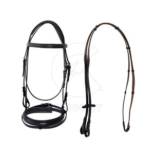 Riendas de caballo de cuero genuino de alta calidad para uso ecuestre Riendas de caballo ecuestre de cuero personalizadas - Product Image 1