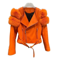 Penjualan Panas Jaket Kulit Sapi Vintage Berkualitas Tinggi Wanita Mode Baru Bernapas Tahan Air Tahan Angin Lengan Panjang Resleting