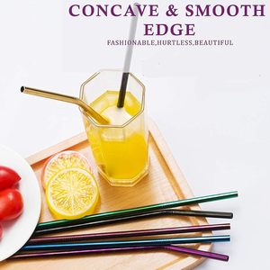 Eco-Friendly Reusable Stainless Steel Natural <b>Metal</b> <b>Straws</b> with Custom Logo Bar Kitchenware Drinkware Accessories - Product Image 4
