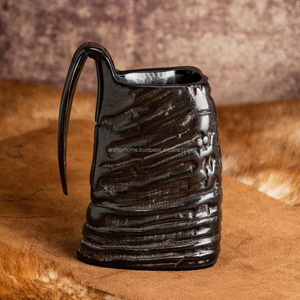 Buffalo Horn Mugs Indian Factory Handicraft Products Horn Drinking Mug New Design Natural Horn Original Viking Drinking Mug - Product Image 2