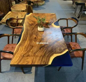 PRONTO PARA ENVIAR CONJUNTO DE MESA DE JANTAR SÓLIDO COM CADEIRAS RESINA EPOXIA PARA CASA/RESTAURANTE FABRICADO NA FÁBRICA DO VIETNAME WHATSAPP + 84