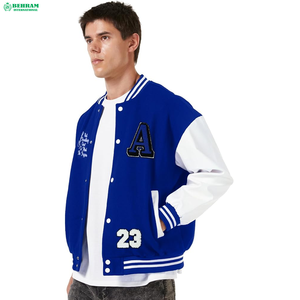 เสื้อแจ็คเก็ตวาร์ซิตี้กันลมสำหรับผู้ชายสไตล์เท่ห์ทันสมัยจาก Behram International ขายส่งแบบกำหนดเองได้ - Product Image 3