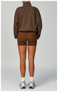 Sudadera con capucha con cremallera A/W para mujer, sudadera informal térmica a prueba de viento de ajuste relajado para correr y entrenar - Product Image 2