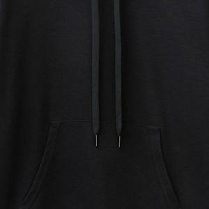 Sudaderas con capucha Fabricación de logotipo hecho a medida Pullover Streetwear Estilo casual Sudadera con capucha negra sólida para mujeres Sudaderas con capucha - Product Image 6