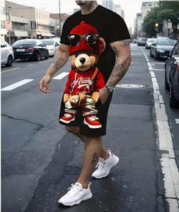 Conjunto de pantalones cortos y camisa de media manga de verano para hombre de la mejor calidad con cierre de cordón logotipo personalizado de secado rápido y transpirable OEM - Product Image 6