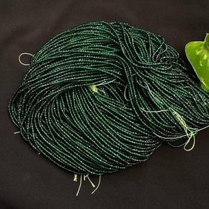 Color Esmeralda Hydro Quartz Rondelle Micro Faceted Beads 2mm, 3mm, 4mm Shiny Round Hydro Bead Cuentas sueltas para la fabricación de joyas - Product Image 4