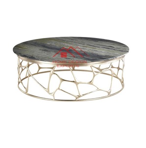 Table basse en marbre gris faite à la main, vente chaude, prix de gros - Product Image 6