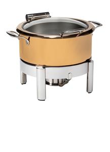 Plat à chafing en acier inoxydable, pot de buffet avec capacité de 9 L, couleur argent, design moderne pour hôtel et fêtes de famille - Product Image 2